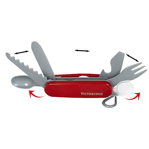 Theo Klein Victorinox Pocket Knife Toy - Red Plastic Replica for Kids with 6 Tools, Ages 3+