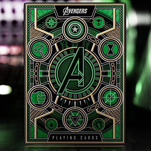 theory11 Avengers Green Edition Premium Playing Cards – Marvel Infinity Saga Deck