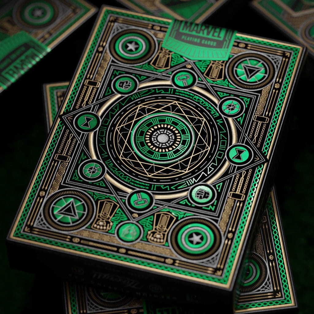 theory11 Avengers Green Edition Premium Playing Cards – Marvel Infinity Saga Deck