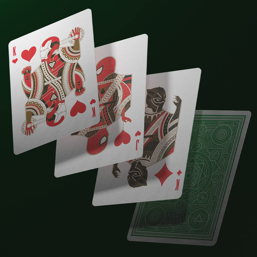 theory11 Avengers Green Edition Premium Playing Cards – Marvel Infinity Saga Deck