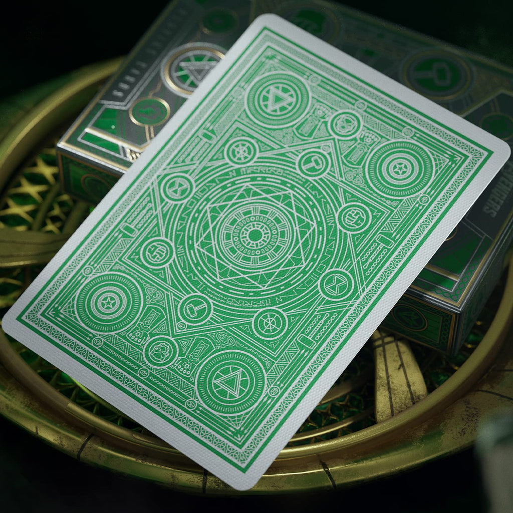 theory11 Avengers Green Edition Premium Playing Cards – Marvel Infinity Saga Deck