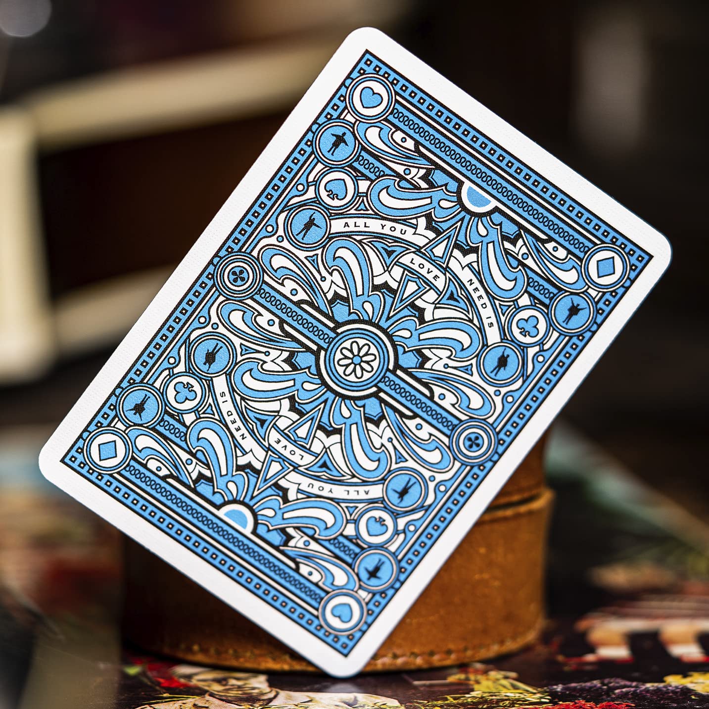 theory11 Beatles Premium Playing Cards - Blue Deck | Officially Licensed Collector's Cards with Song Callbacks