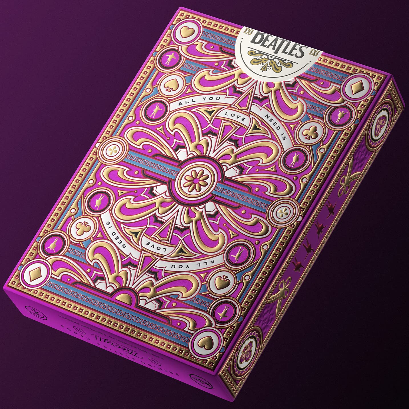 theory11 Beatles Premium Playing Cards - Pink Deck - Officially Licensed Collector's Cards