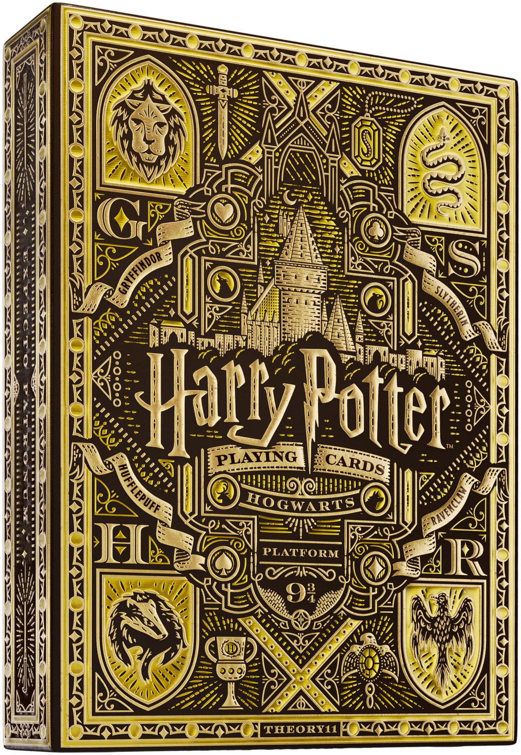 theory11 Harry Potter Hufflepuff Playing Cards (Yellow) – Premium Poker Deck