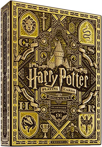 theory11 Harry Potter Hufflepuff Playing Cards (Yellow) – Premium Poker Deck