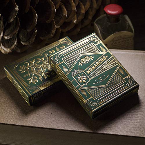 theory11 Monarch Playing Cards Green Edition – Premium Poker Deck with Gold Foil