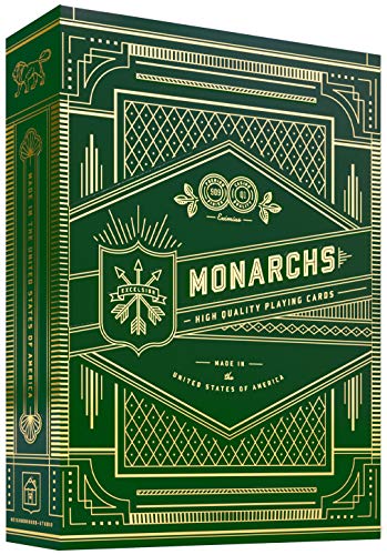 theory11 Monarch Playing Cards Green Edition – Premium Poker Deck with Gold Foil