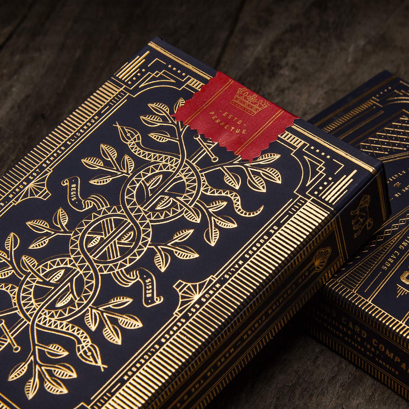 theory11 Monarch Playing Cards – Luxury Blue Poker Deck with Gold Foil