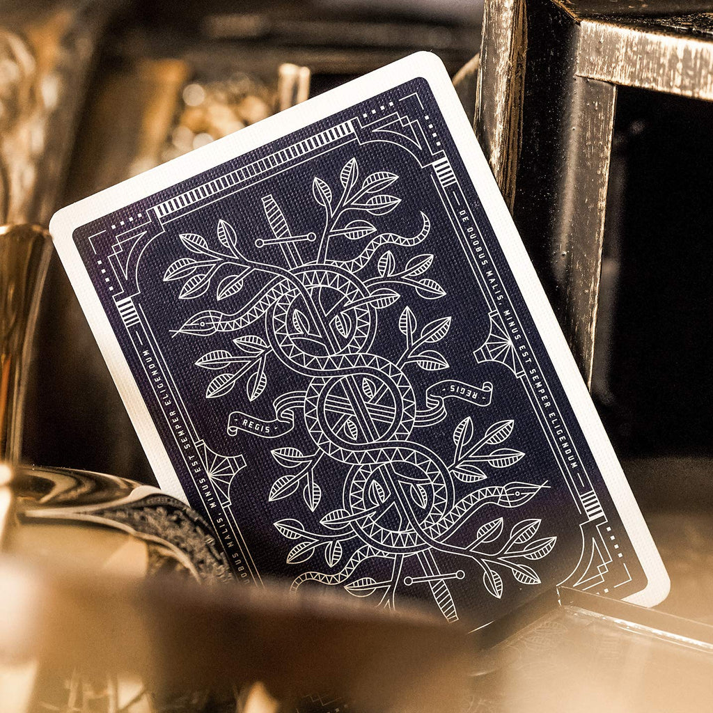theory11 Monarch Playing Cards – Luxury Blue Poker Deck with Gold Foil