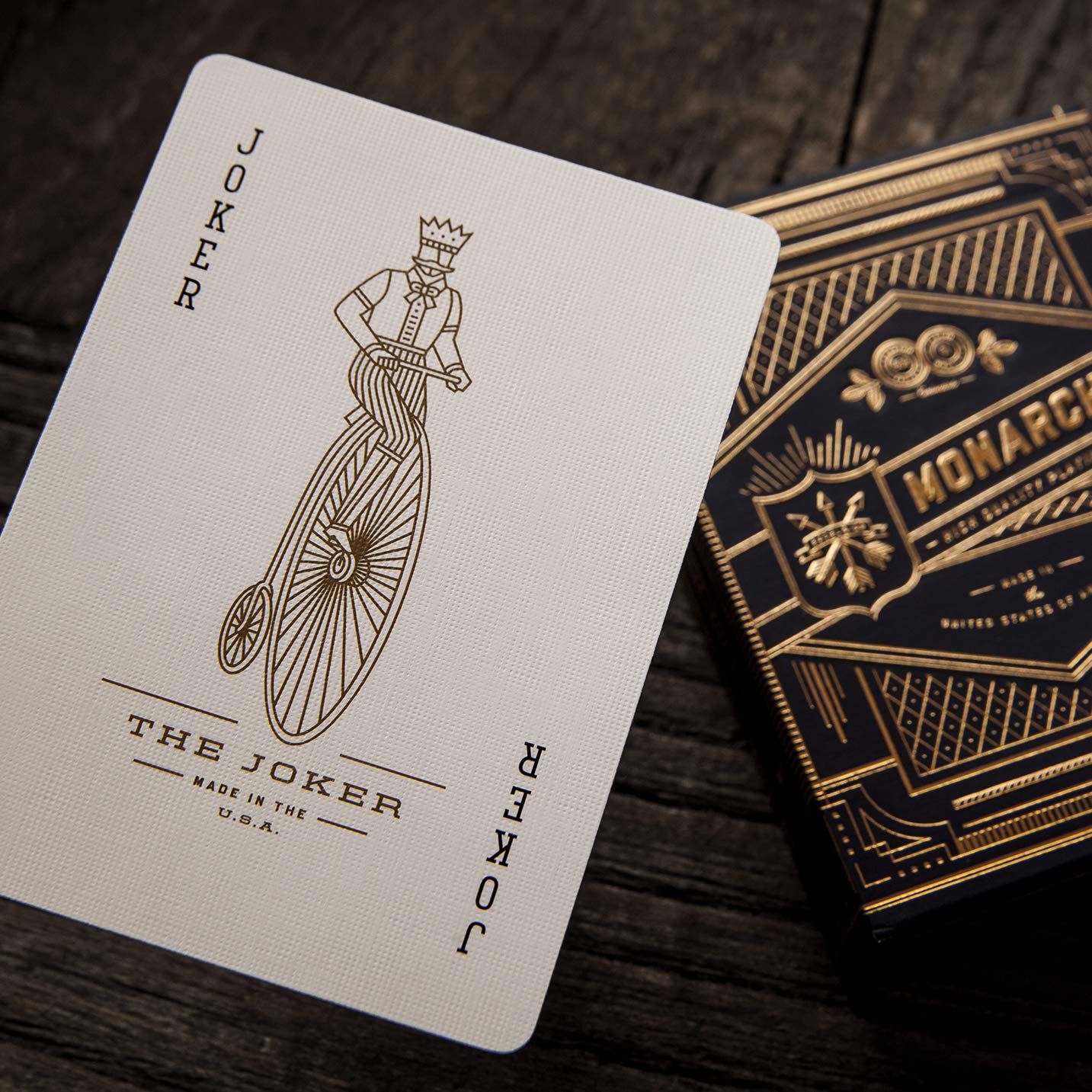 theory11 Monarch Playing Cards – Luxury Blue Poker Deck with Gold Foil