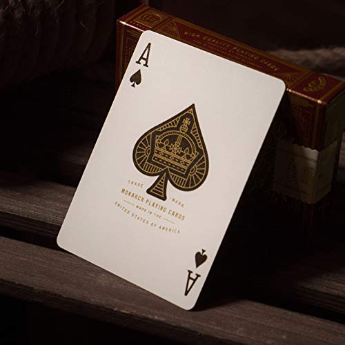 theory11 Monarch Red Edition Playing Cards – Luxury Poker Deck with Gold Foil