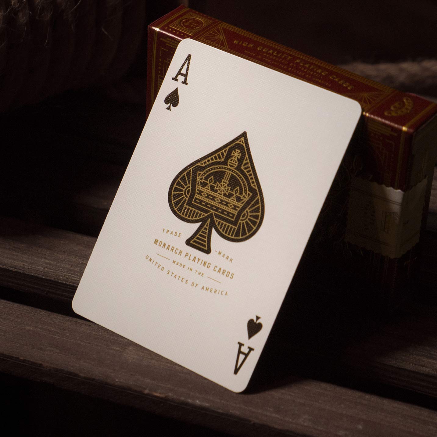 theory11 Monarch Red Edition Playing Cards – Luxury Poker Deck with Gold Foil