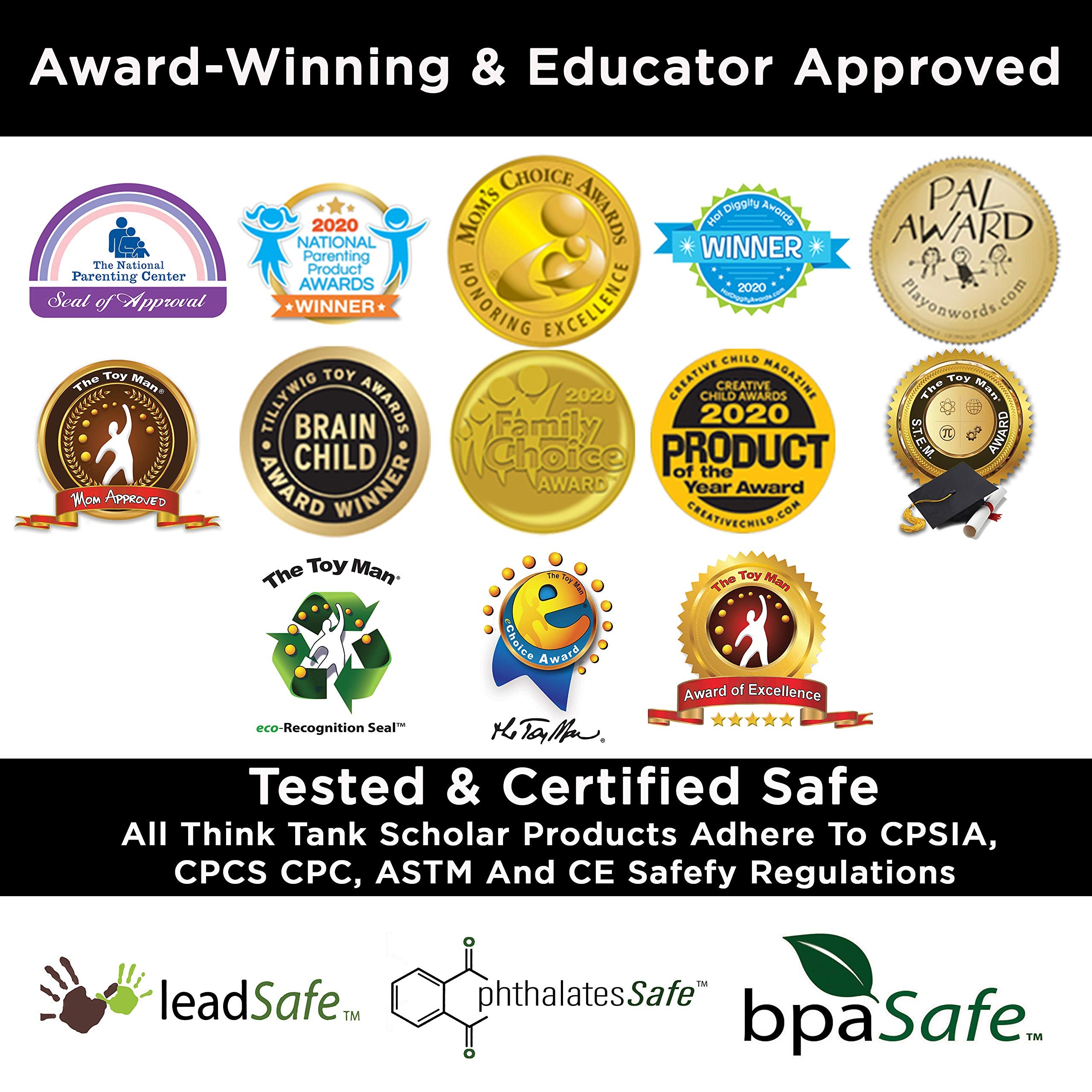 Think Tank Scholar Award-Winning Alphabet Flash Cards – Learn ABCs, Phonics & Speech for Ages 2-6