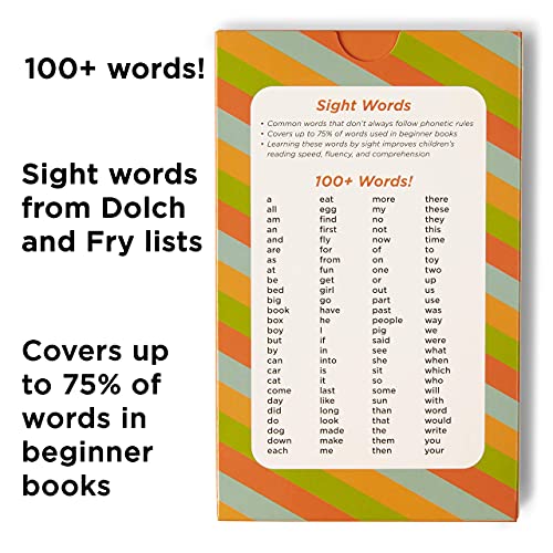 Think Tank Scholar Pre-K Sight Words Flash Cards – 100+ Dolch & Fry Words for Ages 3–5