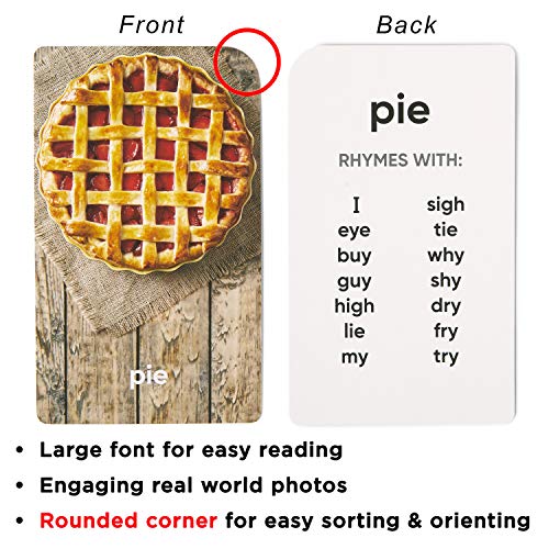 Think Tank Scholar Rhyming Flash Cards – 36 Cards, 34 Word Families for Ages 4-8