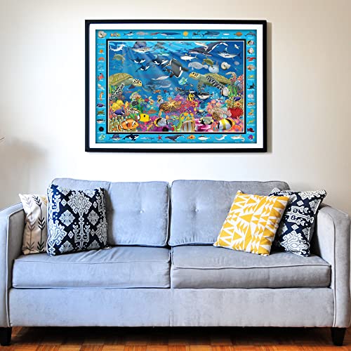 Think2Master Ocean Life Jigsaw Puzzle – 500 Pieces, Large Format, Coral Reef Scene, for Adults and Seniors