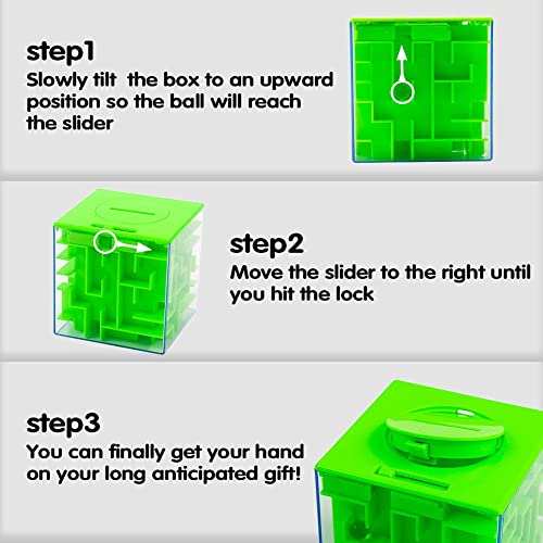 ThinkMax Money Maze Puzzle Box – Green | Brain Teaser Gift Card Holder