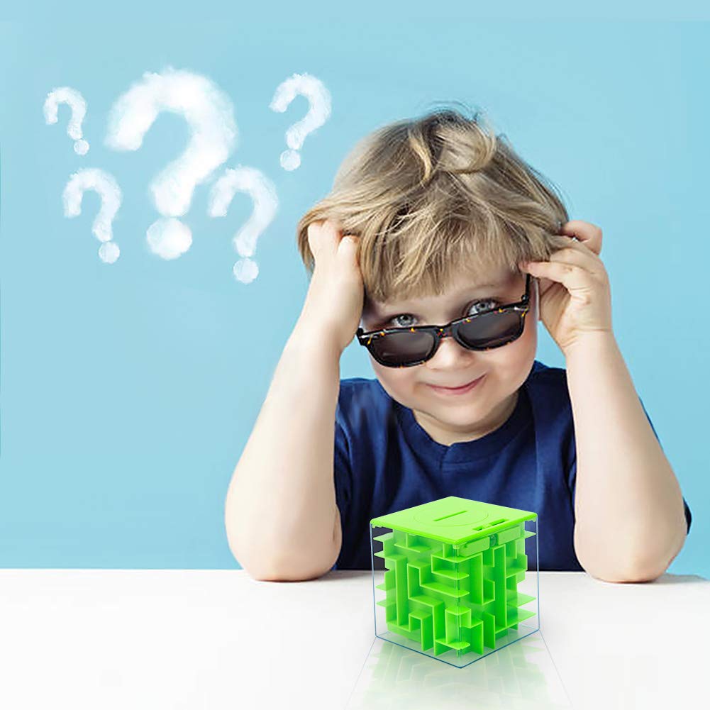 ThinkMax Money Maze Puzzle Box – Green | Brain Teaser Gift Card Holder
