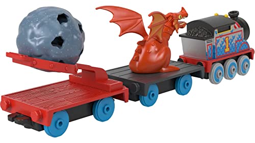 Thomas & Friends Medieval Thomas Die-Cast Train with Boulder Launcher and Dragon