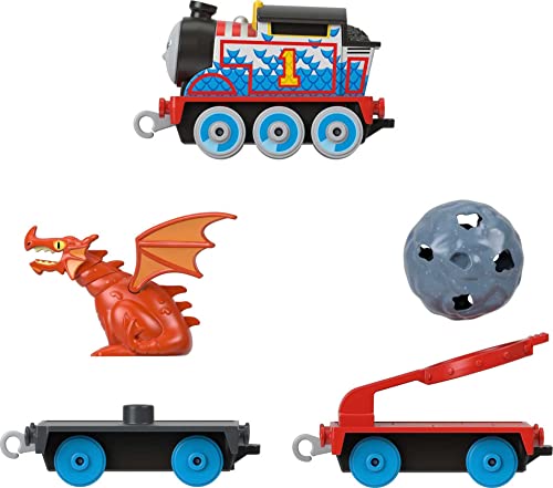 Thomas & Friends Medieval Thomas Die-Cast Train with Boulder Launcher and Dragon