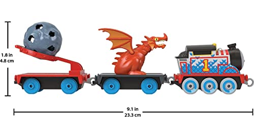 Thomas & Friends Medieval Thomas Die-Cast Train with Boulder Launcher and Dragon