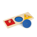 Thoth Montessori Multiple Shape Puzzle – Jumbo Knob Wooden Geometric Shape Sorter for Toddlers (3 Pieces)