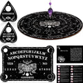 Threan Pendulum Dowsing Board Set with Amethyst – Wooden Spirit Talking Board & Planchette for Divination