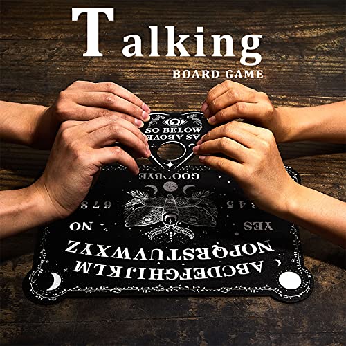 Threan Pendulum Dowsing Board Set with Amethyst – Wooden Spirit Talking Board & Planchette for Divination