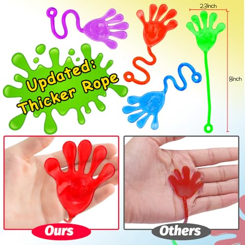Thremhoo 40-Pack Glow in the Dark Sticky Hands Party Favors – Bulk Goodie Bag Fillers for Kids