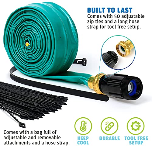 ThrillZoo 39ft Trampoline Sprinkler – Hose Attachment for 12-16ft Trampolines, Leak Proof, UV Resistant, Easy Setup