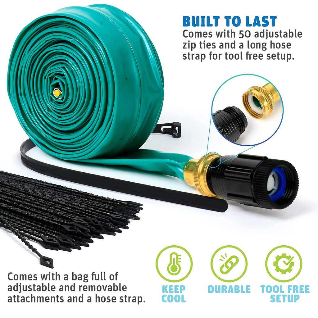 ThrillZoo 39ft Trampoline Sprinkler – Hose Attachment for 12-16ft Trampolines, Leak Proof, UV Resistant, Easy Setup