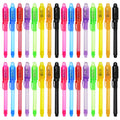 TIDALJAM 32 Pack Invisible Ink Pens with UV Light – 8 Colors Secret Message Writing Detective Party Favors for Kids