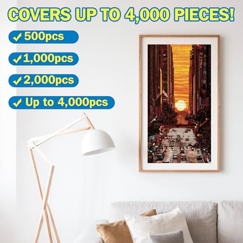 Tidybond Jigsaw Puzzle Glue 2-Pack – Clear, Fast-Drying Non-Toxic Sealer with Sponge Applicator and Squeegee for 1000/3000/5000 Piece Puzzles