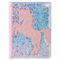 TIEFOSSI Unicorn Glitter Diary for Girls Ages 6-12 - A5 Fluffy Journal with 160 Pages and Durable Glitter Cover