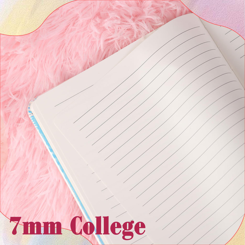 TIEFOSSI Unicorn Glitter Diary for Girls Ages 6-12 - A5 Fluffy Journal with 160 Pages and Durable Glitter Cover