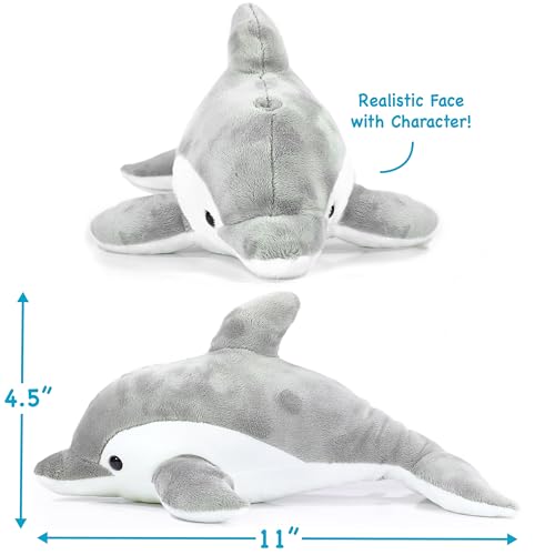TigerHart Dorian the Dolphin Plush Toy – 11-Inch Soft Dolphin Stuffed Animal