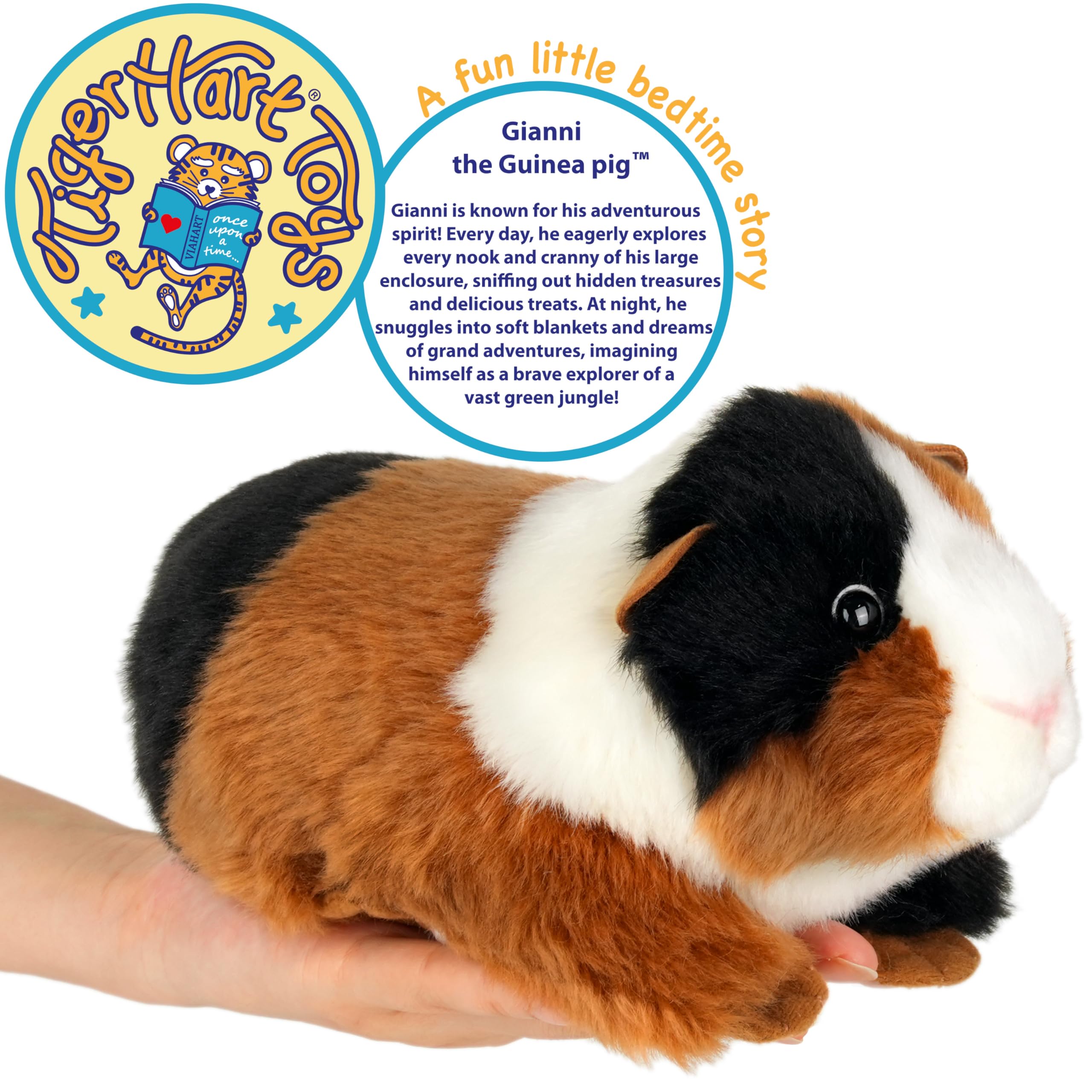 TigerHart Gianni the Guinea Pig Plush - 9 Inch Soft Stuffed Animal with Story
