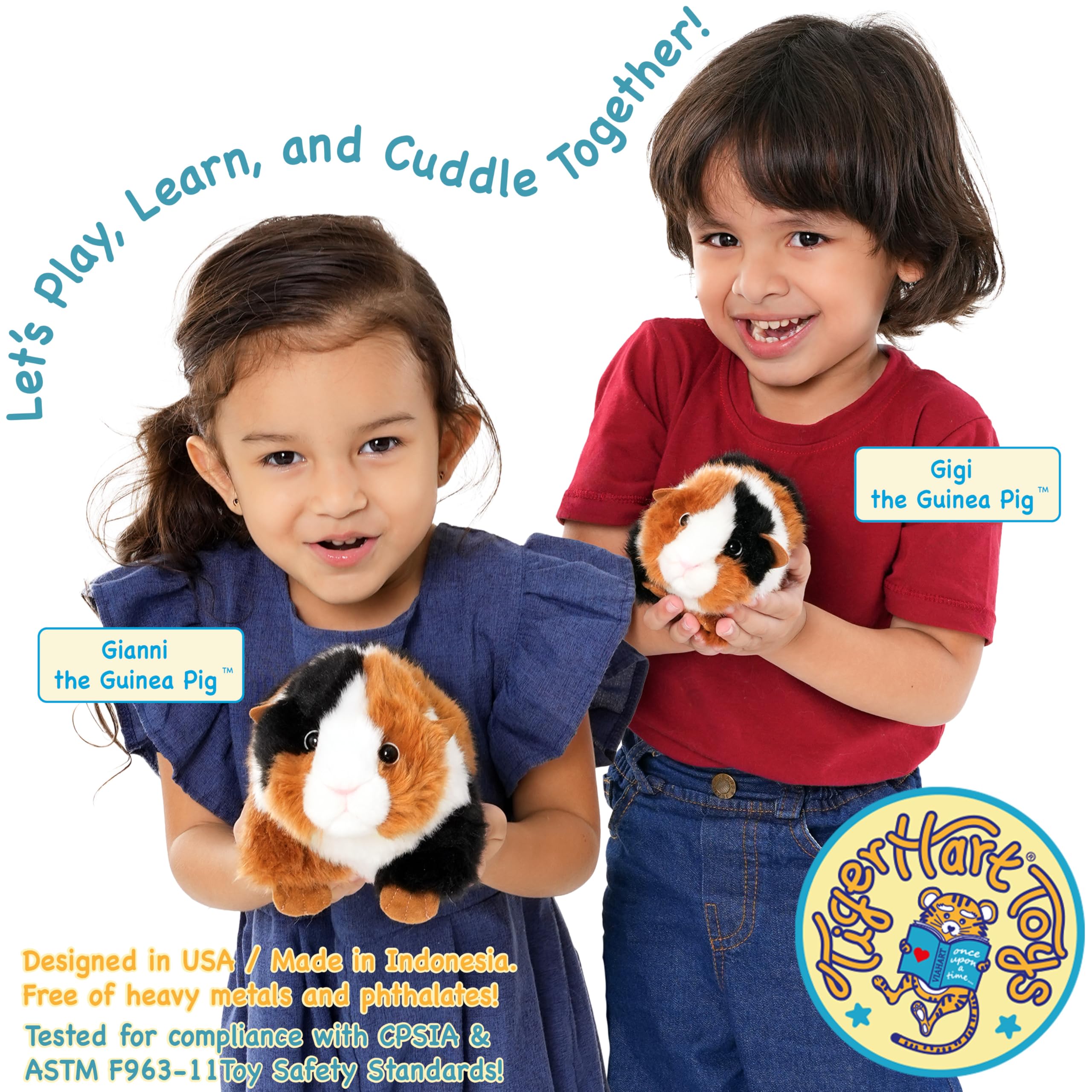 TigerHart Gianni the Guinea Pig Plush - 9 Inch Soft Stuffed Animal with Story