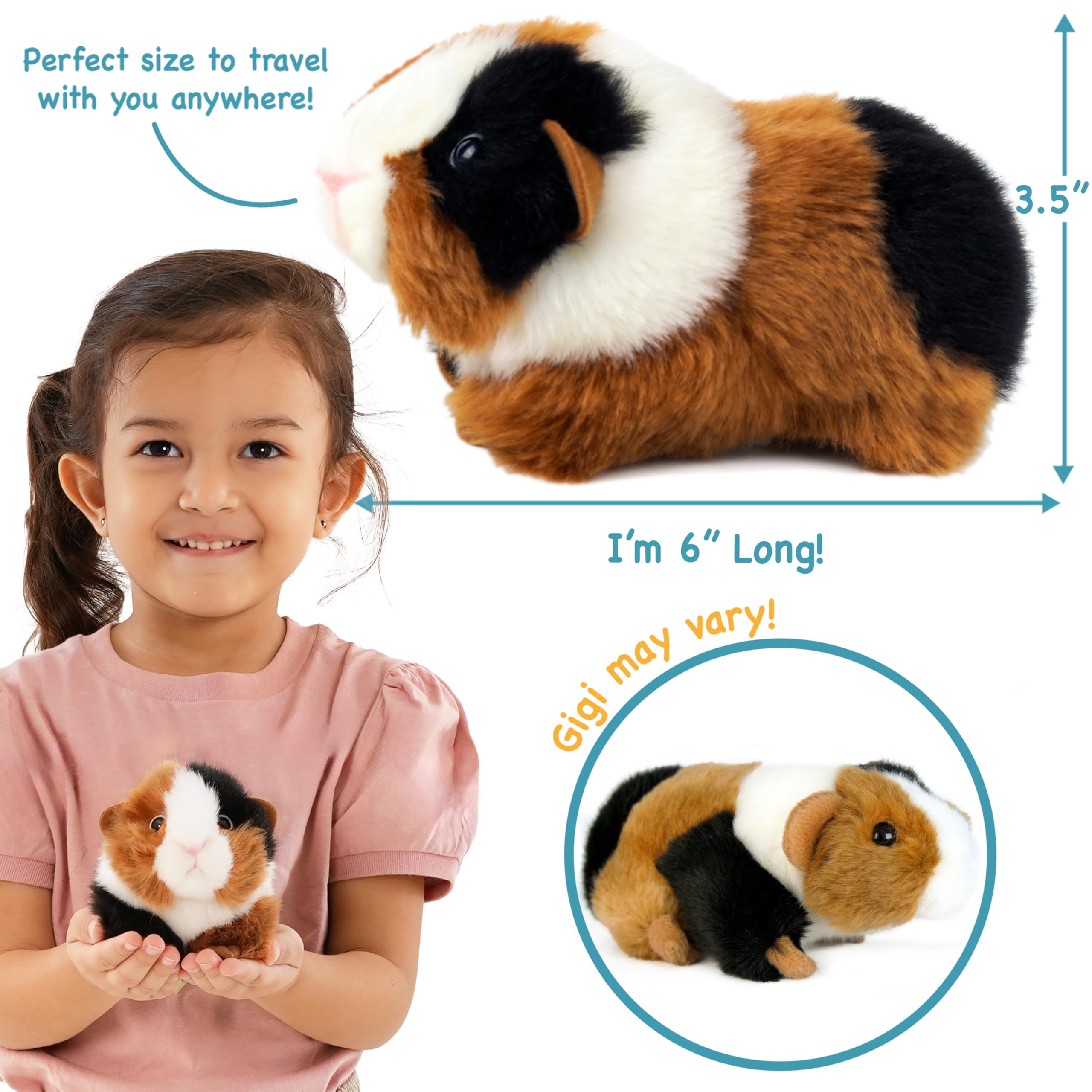 TigerHart Gigi the Guinea Pig – 6 Inch Soft Plush Toy with Story