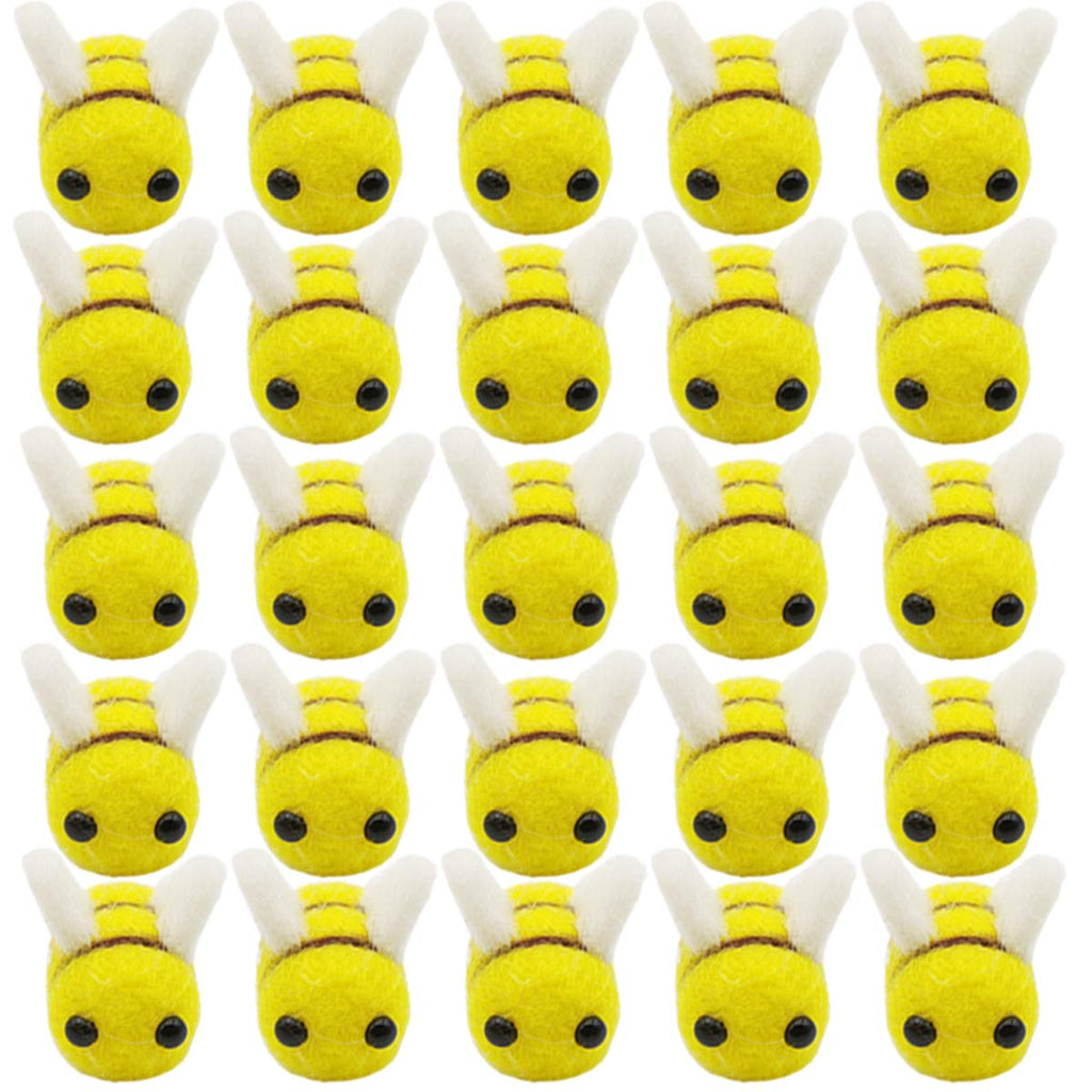 TIHOOD 20 Wool Felt Bee Craft Balls – Soft DIY Decorations for Baby Shower, Gender Reveal, Nursery, and Party Crafts