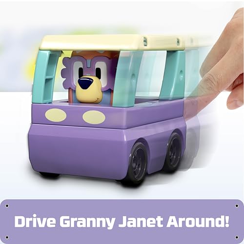 TILE TOWN Bluey Granny Janet 6-Piece Magnetic Tile Playset – Interactive STEM Toy with Action Tiles for Ages 3+