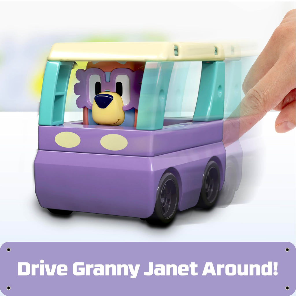 TILE TOWN Bluey Granny Janet 6-Piece Magnetic Tile Playset – Interactive STEM Toy with Action Tiles for Ages 3+