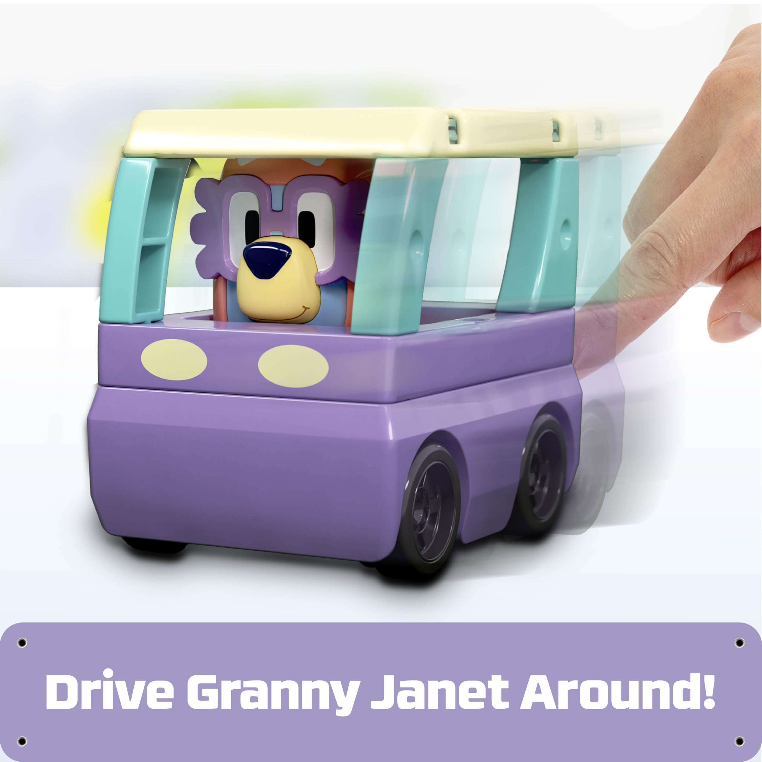 TILE TOWN Bluey Granny Janet 6-Piece Magnetic Tile Playset – Interactive STEM Toy with Action Tiles for Ages 3+