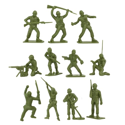 Tim Mee Toy 28-Piece OD Green WW2 Plastic Army Men Set - Made in USA