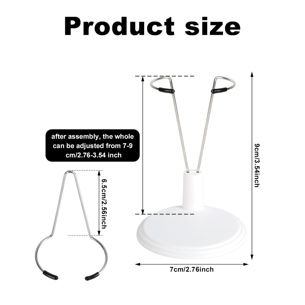 Tinoaly 6-Pack White Doll Stands – Adjustable Display Holder for 4-8 Inch Figures