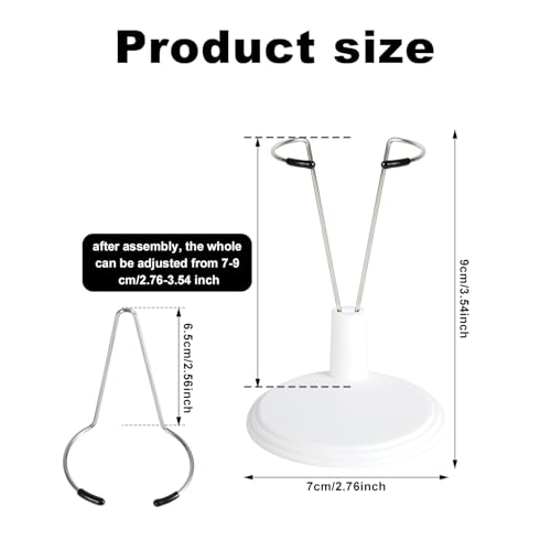 Tinoaly 6-Pack White Doll Stands – Adjustable Display Holder for 4-8 Inch Figures