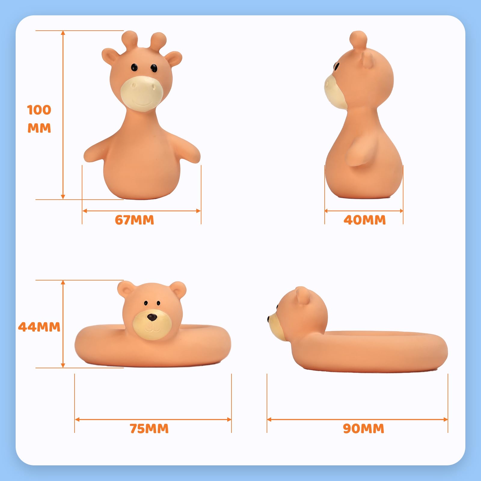 Tiny Marvels Mold-Free Baby Bath Toys – BPA-Free Floating Toys for 6 Months+