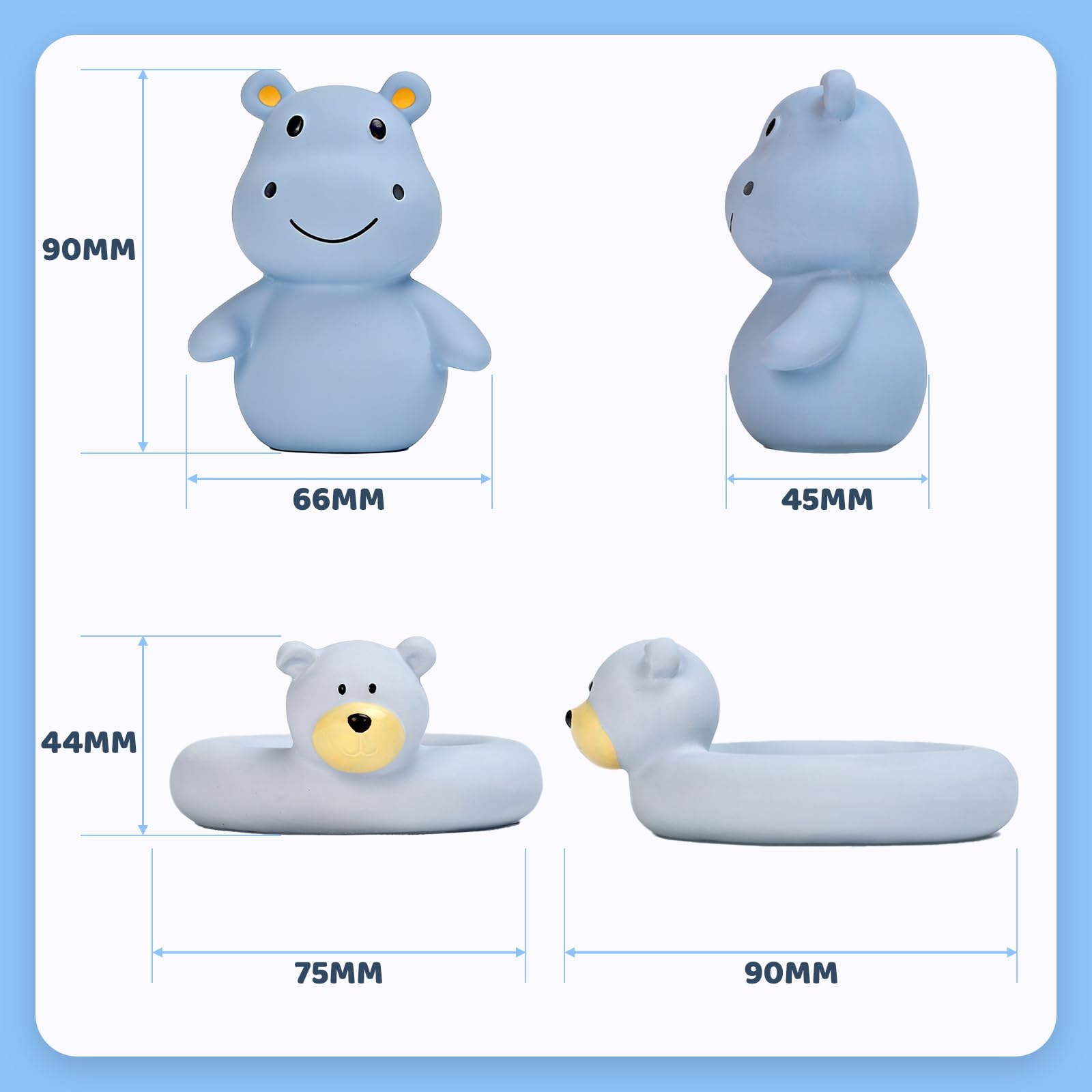 Tiny Marvels Mold-Free Baby Bath Toys – Sealed No-Hole Design for Safe, BPA-Free Water Play