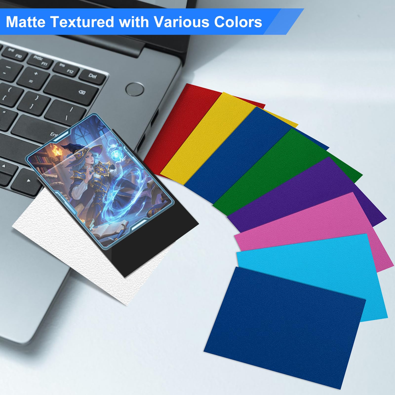 TiopLior 300 Red Matte Card Sleeves - Perfect Fit for TCG, Sports & K-Pop Photocards