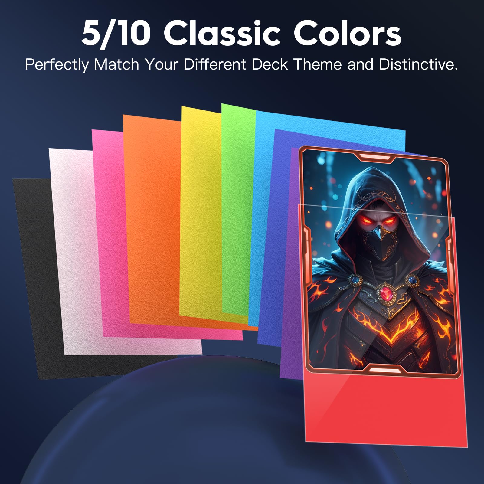 TiopLior 500 Card Sleeves - 5 Colors, 100 Each, 66x91mm Perfect Fit for MTG, Sports, and Trading Cards